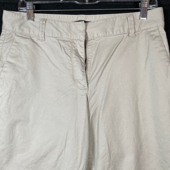 Ann Taylor Womens Pants Tan Cropped Capris Workwear Khakis Stretch 8 - Picture 2 of 12